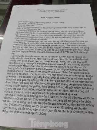 Bị tố nhắn tin gạ tình học sinh cũ, thầy giáo ở Thái Bình nói gì?