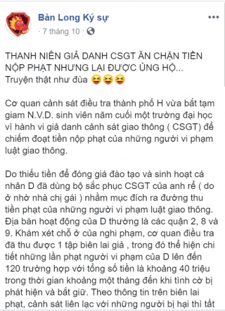 Sự thật bất ngờ về kẻ giả danh CSGT có tác phong khiến dân ngưỡng mộ dù bị cưỡng đoạt tài sản