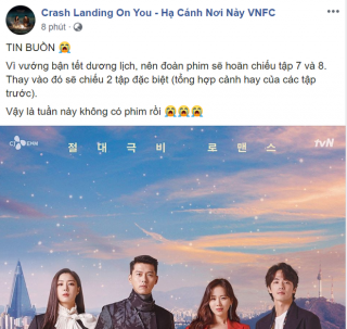 Đại úy Jung Hyuk bị bắn không buồn bằng việc Tình Yêu Hạ Cánh hoãn chiếu!