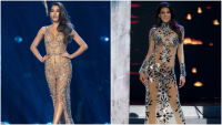 Những chiếc váy dạ hội Miss Universe mặc như không mặc, nhà đài phải làm mờ khi phát sóng