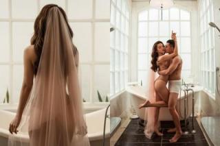 Phương Trinh Jolie bị chê tục tĩu khi mặc mỗi nội y đội voan cô dâu