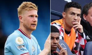 De Bruyne xin áo của Ronaldo sau trận derby thành Manchester