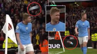 Vô lễ với Arteta, De Bruyne bị fan Arsenal ném chai nước vào đầu