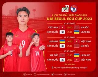 Đội U18 Việt Nam chuẩn bị tham dự giải U18 Seoul EOU Cup 2023