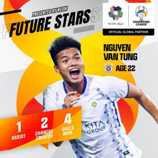 Văn Tùng được AFC vinh danh