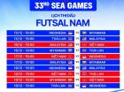 Lịch thi đấu futsal nam SEA Games 33: Việt Nam quyết săn tấm HCV lịch sử 