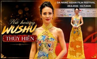 Thúy Hiền tôn vinh áo dài Việt trên thảm đỏ DANAFF IV